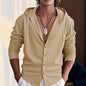 Slim-fit Hood Cardigan Casual Shirt Men