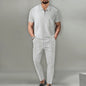Men's Fashion Personality Solid Color Waffle Lapel Suit