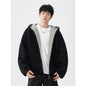 Double Zipper Hooded Sweater Men's Casual Jacket