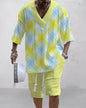 Fashion Men's Summer Loose Short Sports Suit