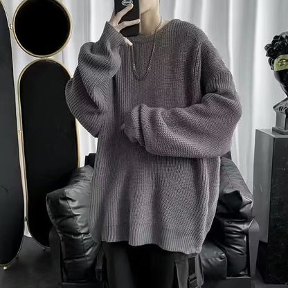 Loose Casual Retro Trendy Underwear Crew Neck Sweater