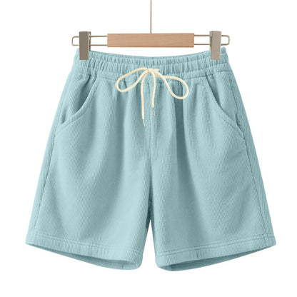 Corduroy Elastic Lace Men's Plus Size Beach Casual Shorts