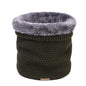 Plain Knitted Scarf Outdoor Velvet Padded Suit Neck Neck Protection Bandana