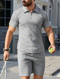 Fashion Personality Men's Shorts Casual Two-piece Suit