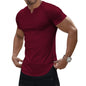 Fashion Men's Sunken Stripe Casual T-shirt Top