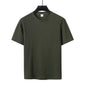 Men's Sports Solid Color Round Neck Pullover Vertical Pattern T-shirt Two-piece Set