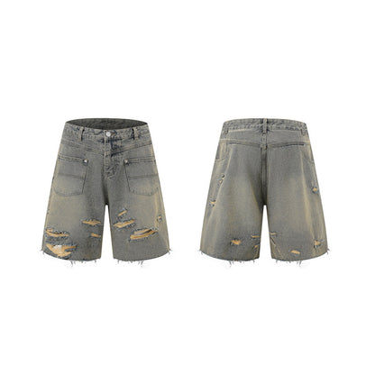 Denim Fashion Loose Leisure All-matching Overall Suit