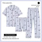 Three-piece Pajamas Men's Summer Pure Cotton Short Sleeve Trousers Suit