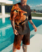 Men's Playing Card Summer Short Sleeve T-Shirt Set