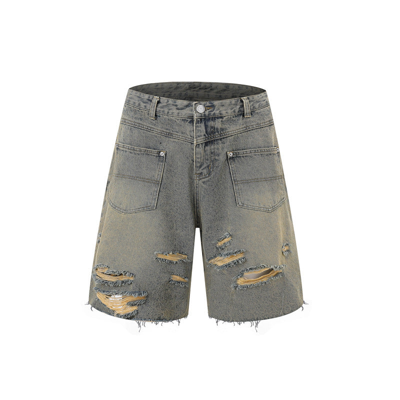 Denim Fashion Loose Leisure All-matching Overall Suit