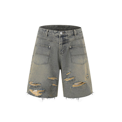 Denim Fashion Loose Leisure All-matching Overall Suit