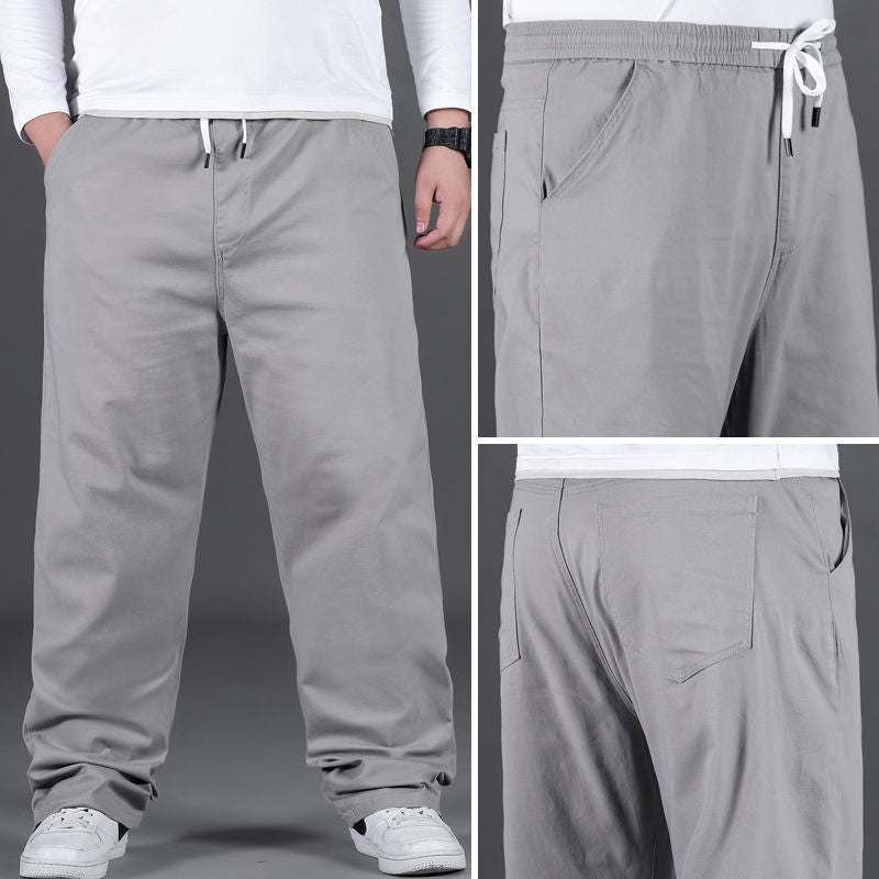 High Waist Plus Size Casual Men's Plus-sized Loose Elastic Pants