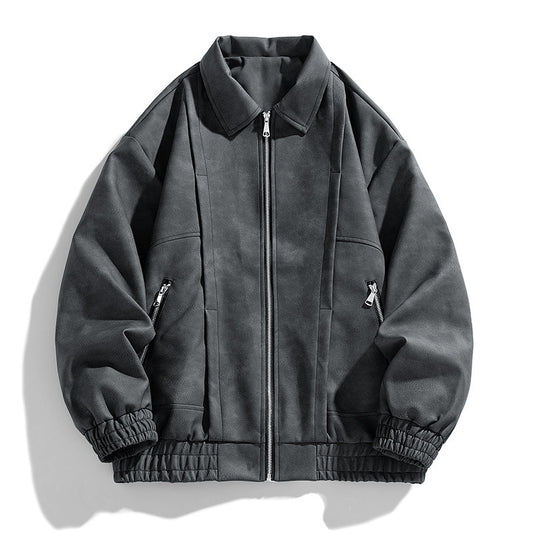 Workwear Leather Jacket Men's Spring And Autumn
