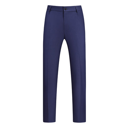 New Boys Straight Solid Color Business Wear Draping Effect Casual Suit Pants