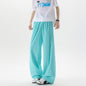Basamine Ice Silk Drooping Curtain Lazy Men's Summer Mopping Wide-leg Casual Pants