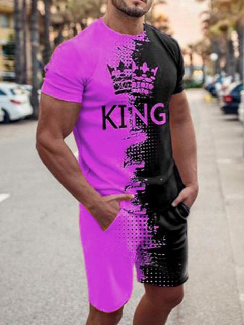Men's Loose Casual Short Sleeve Suit