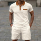 Summer New Men's Waffle Lapel Suit