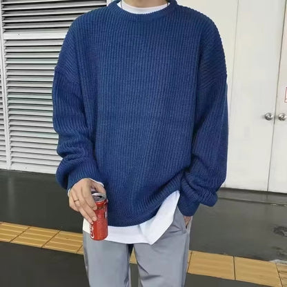 Loose Casual Retro Trendy Underwear Crew Neck Sweater