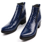 High-top Pointed Toe Style Pure Leather To Create Cowhide Ankle Boots