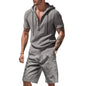 Hooded Beach Casual Short Sleeve Shirt Outfit