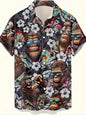 3D Printing Fashion New Flower Men's Short Sleeve Shirt