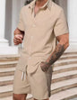 Striped Printed Casual Men's Suit