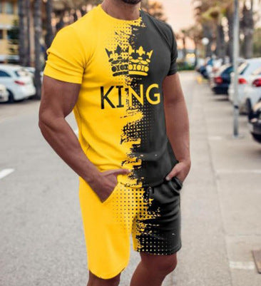Men's Loose Casual Short Sleeve Suit
