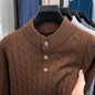 Thick Jacquard Warm Young And Middle-aged Soft Turtleneck Sweater