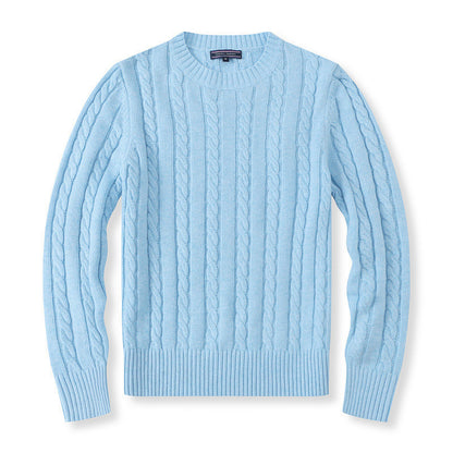 Men's Sports Round Neck Pullover Fashionable Knitted Casual Sweater