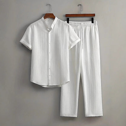 Men's Casual Multi-color Beach Short Sleeve Suit